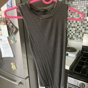 Black and white striped body suit🖤